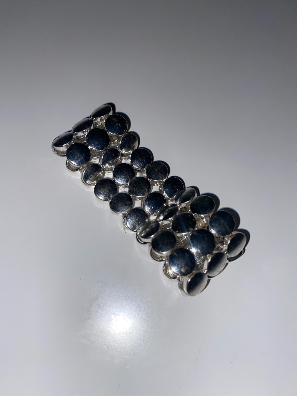 Silver Tone Bubble Stretch Bracelet